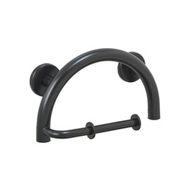 Grab Bar Toilet Paper Holder - Bathroom Safety Aid/304 Stainless Steel/Oil Rubbed Bronze/ 13" x 8"