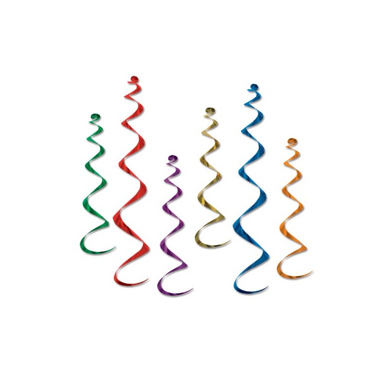 Beistle Twirly Whirlys - Assorted Colors