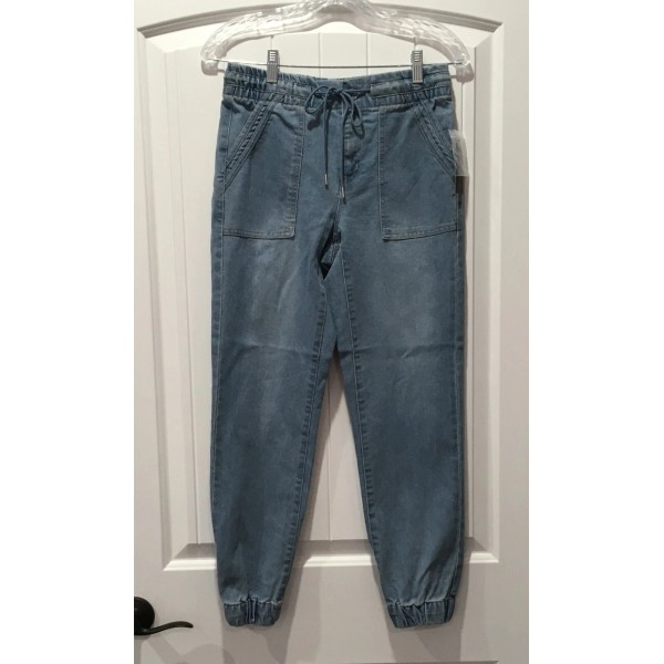 NO BOUNDARIES JUNIOR'S HIGH RISE UTILITY JOGGER / JEANS /