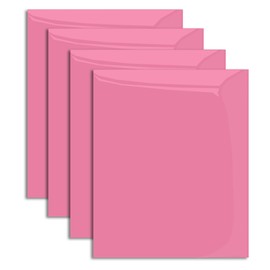 MiPremium PU Heat Transfer Vinyl, Pink Iron On Vinyl 12" x 10" (4 x Sheets), for T Shirts Sports Clothing & Other Garments and Fabrics, Easy to Cut Apply & Press Pink Vinyl (Pink)