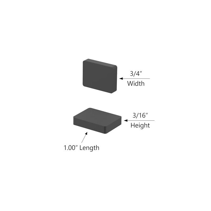 AplysiaTech C8 Powerful Block Magnets, 1.00" L x 3/4" W