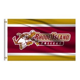 Bandera impermeable de la universidad para exteriores compatible con anclajes, bandera de Rhode Island Sports de 3 x 5 pies para equipo universitario y escolar con ojales para fiestas, oficina en casa