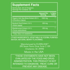 Elderlane Elderlane Unflavored Sea Moss Drops