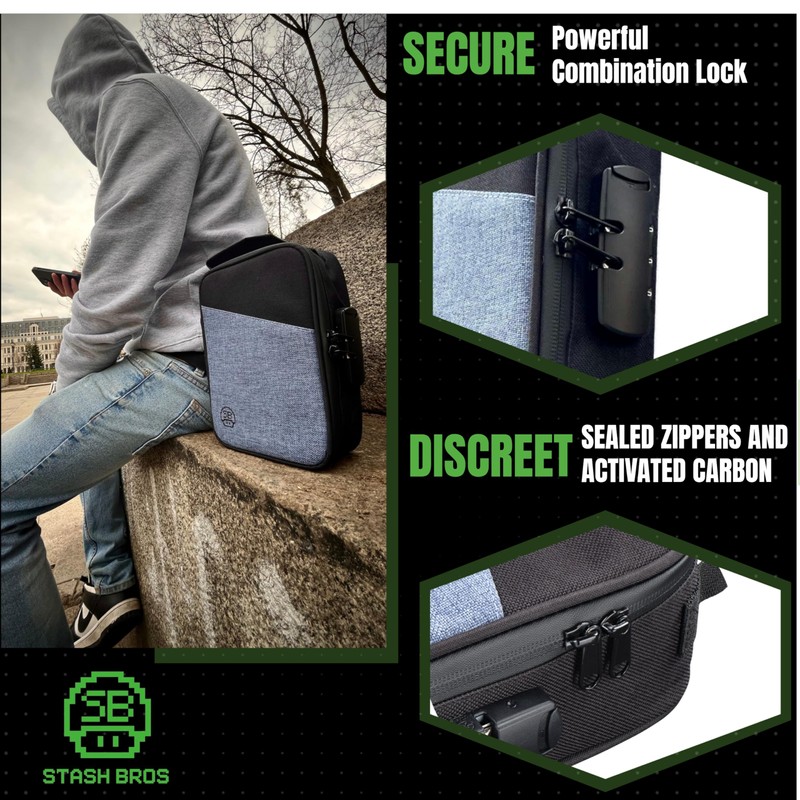 Stash Bros Smell Proof Bag with Accessories | Smell Proof