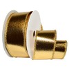 Morex Ribbon Wired Lamé Ribbon, 1-1/2" x 10 yd, Gold