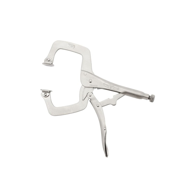 IRWIN VISE-GRIP Original Locking C-Clamp with Swivel Pads, 11", 20