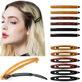 AURORA PIN 12pcs Hair Barrettes Set for Women and Girls, Hair Clips for Thick Thin Fine Hair, Non-metal Hair Accessories, Non-Slip Grip Handmade Snap Hairpin, BPA Free (LY13)
