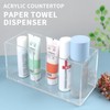 Acrylic Paper Towel Holder Countertop, 5mm Thick Clear C-Fold Z-Fold