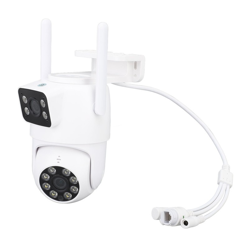 PTZ Security Camera WiFi Dual Lens 4MP Night Vision Motion