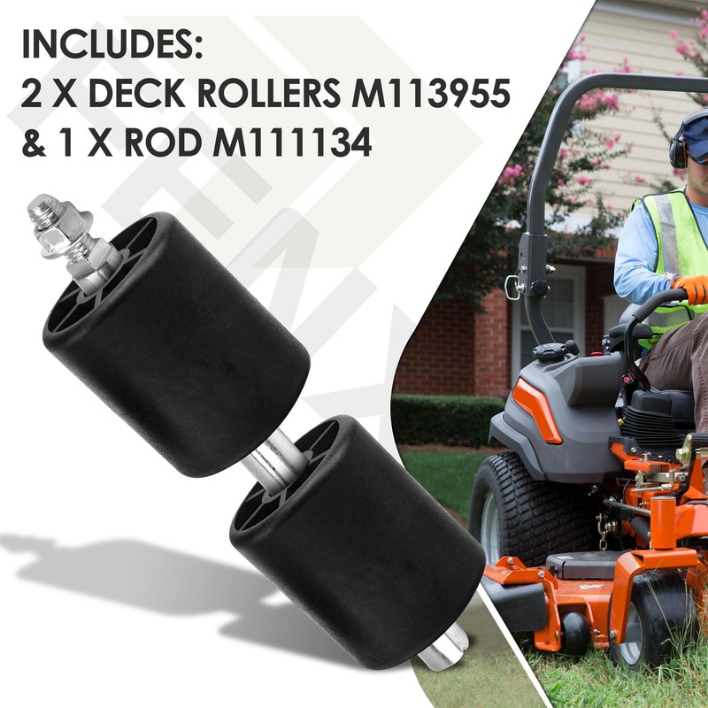 M158262 Deck Roller w/Rod for Joh-n Deere Z425 Z435 Z445