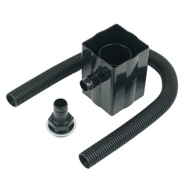 FloPlast RVS1B RVS1B-Black Rainwater Diverter (Conects to 65MM Square and 68MM Round Downpipe), Black
