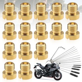 SUpoetry Pack of 15 Main Nozzle Carburettor, 4 mm Carburettor Main Nozzle Set M4, 40, 44, 46, 48, 50, 52, 54, 56, 58, 60, 65, 70, 75, 80, 85, Carburettor Nozzles for Scooter Motorcycle (with 16