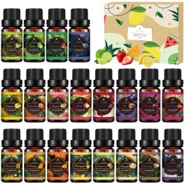 Essential Oils Set for Diffuser, 20 x 10 ml Essential Oils Pure Fragrance Oil Set for Massage Soap, Soap, Candles, Candle Making, Aromatherapy Fragrance Oils, Small Gifts for Women, Christmas