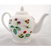Fromeuropewithlove Strawberries & Butterflies Teapot Fine Bone China 20oz Teapot