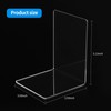 Pack of 6 transparent acrylic bookends, bookend set with non-slip