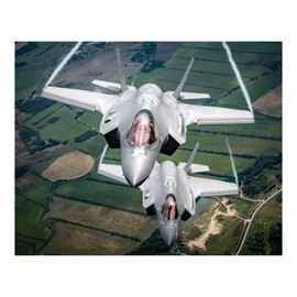 F-35 Lightning, II Fighter Jet - Military Wall Art, This Military Aircraft Pic Wall Print Is For Home Decor, Office Decor, School Decor. Perfect Wall Decor for Game Room & Man Cave Unframed - 10 x 8