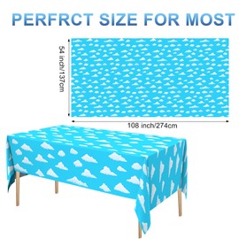 Remagr 6 Pcs Plastic Tablecloth Set Kids Birthday Party Rectangular Table Cover 54 x 108'' Colorful Cartoon Story Party Supplies for Boy and Girl Kids Baby Shower Birthday Party(Bright,Paw)