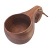 Wooden Coffee Cup with Handle Comfortable Grip Rustic Decorative Milk