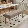 Genina Waterproof Dining Room Bench Covers, Stretch Jacquard Bench Seat