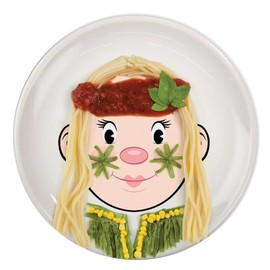 Genuine Fred MS. FOOD FACE Kids' Ceramic Dinner Plate