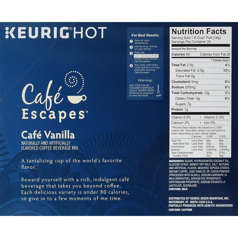 COFFEE,KCUP,CAFE' VANILLA