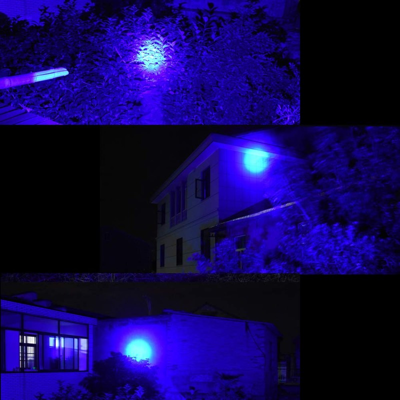 GaiGaiMall Blue LED Headlamp Flashlight Water Resistant Zoomable 3 Modes