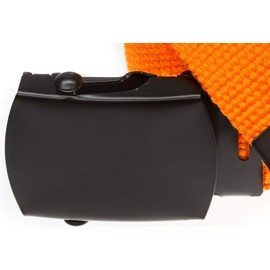 Jackster Ratchet Slide Web Belt, Military Style with Black Metal Buckle, Adjustable (1, Neon Yellow)