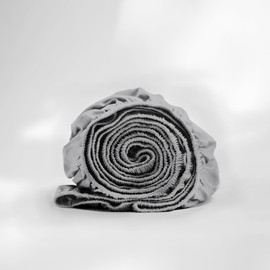 Purity Home 100% Cotton Fitted Sheet Single Bed 90 x 190 cm Light Grey, 1pc Only, Soft & Silky Wrinkle Resistant Bottom Sheet, 400 Thread Count Sateen Weave Bed Sheet Single 35cm Deep Pocket