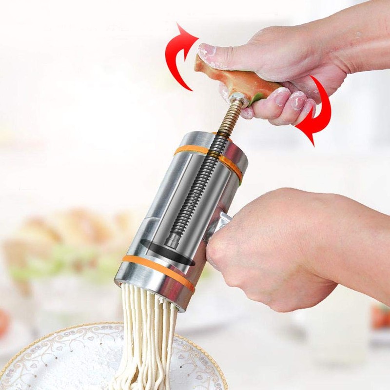 Noodle Machine, Manual Stainless Steel Noodle Machine with 7 Mold
