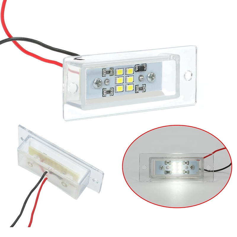 KUAFU Universal License Plate LED Light For Roll Pan Bumper