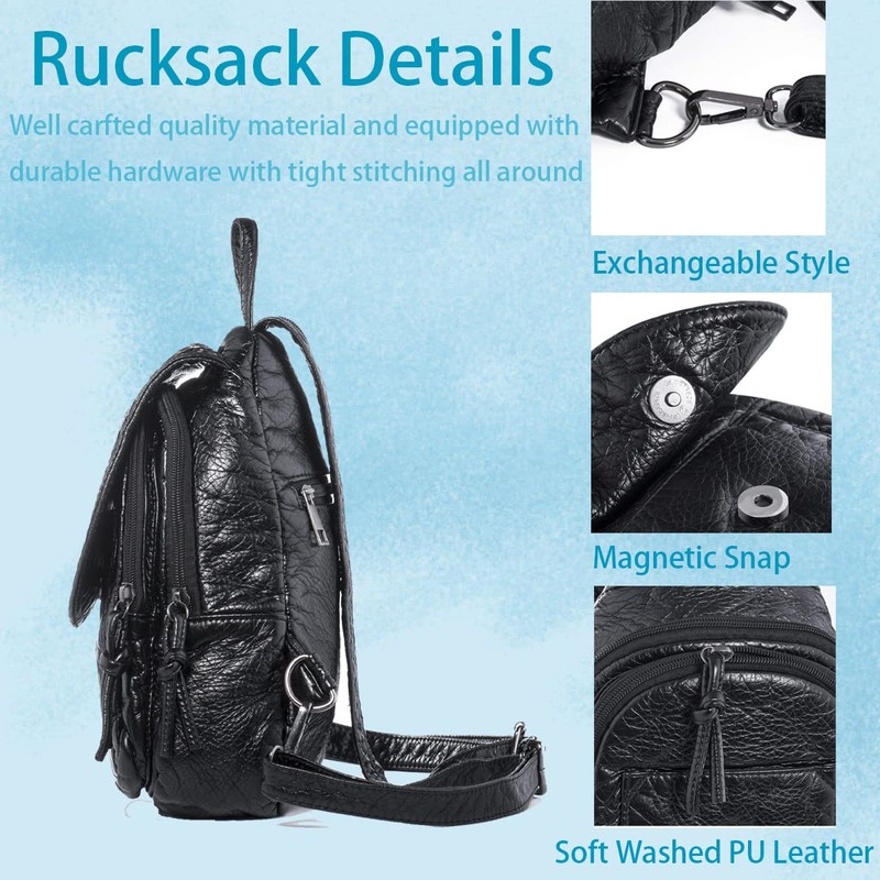 HUAZHIMAO Mini Backpack for Women Light Weight Small Backpack Purses