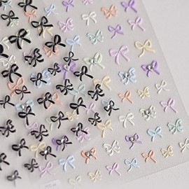 Nail art colorful shape ribbon nail emboss stickers 5 types - WFHTRTF emboss stickers - 175 / 네일아트 다채로운 형태 리본 네일 엠보스티커 5종-WFHTRTF 엠보스티커 - 175