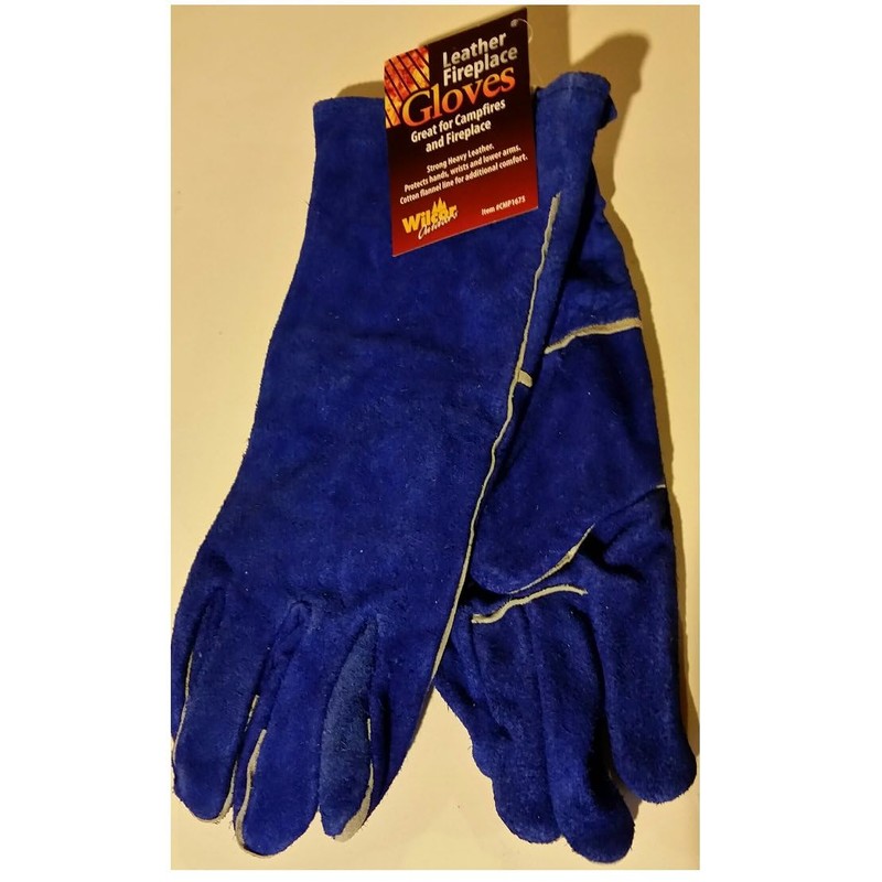 Campfire Fire Place Tender Gloves (Strong Heavy Leather)(Colors May Vary)
