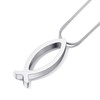 MOO&LEE Ichthys Pendant Necklace Jesus Fish Necklace for Men and