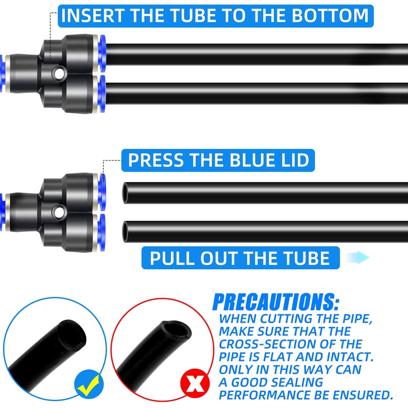 ERGAOBOY 40 pieces 6 mm AD push to connect fitting