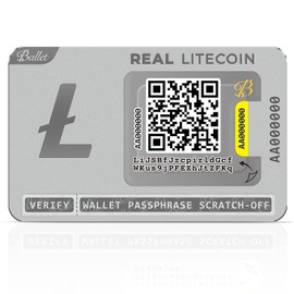 Ballet REAL Litecoin (LTC) Cold Wallet | Non-Electronic and Physical Type (No Electronic Components) | No Restore Phrases Needed | Zero Settings & Easy Operation | Anonymous Gift & Inheritance | Supports 1,000+ Currency & NFT
