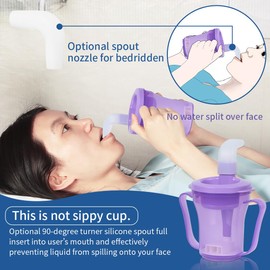 Ehucon Dysphagia Cups for Swallowing People, Provale Cup 5CC or 10CC of Liquid Each Time for Prevent Chocking (Purple)