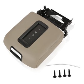 PIT66 Center Console Armrest Lid Compatible with Chevy Tahoe/Suburban/GMC Yukon/Yukon XL 2015 2016 2017 2018 2019 Black Console Cover Armrest Lid 0227083AA L0227083AA