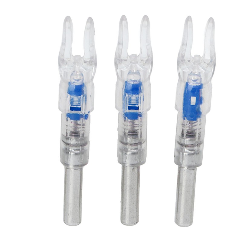 3PCS Archery Lighted Nocks Plastic Automatic with Switch 6.2mm Inner