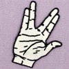 ZEGINs Live Long and Prosper Hand Sign Patch Embroidered Applique