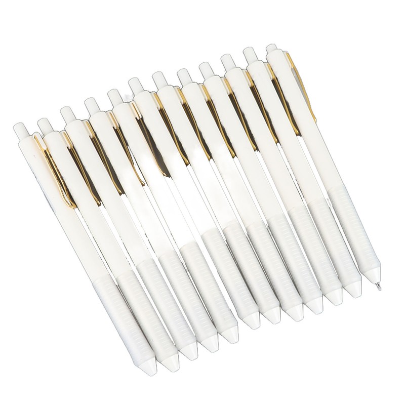 12pcs Press Gel Pen 0.38MM Black Ink Fine Point Pen