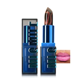 Magischer Farbwechsel Lippenstift, Glänzend Cat Eye Color Change Lipstick, Long Lasting Moisturizing, Temperatur Vegan Lip Tint Blam mit Feine Glitzerpartikel für Frauen, Wasserfest & Not-Stick Cup-03