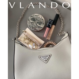 Vlando 33 Pcs Jewellery Pouches, Velvet Travel Jewellery Bag with Zipper Jewellery Organiser for Women