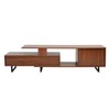LeisureMod Avery Mid-Century Modern 69" TV Stand with MDF Cabinet