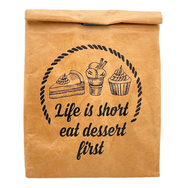 MIK funshopping Lunch Bag Brown Lunch Bag Insulated Cold or