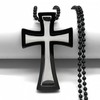 feinidier Black and white cross necklace with 30" chain. Very