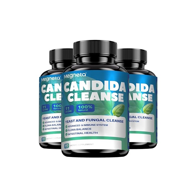 MEGNETA Candida Cleanse Supplement,Support Immune Health, 180 Capsules