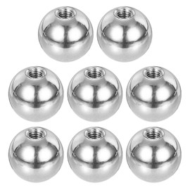 PATIKIL M4x14mm Ball Nuts Knob, 8 Pcs Female Thread 304 Stainless Steel Round Blind Hole Screw Cap Cover for Lighting Machinery DIY Decoration, Silver