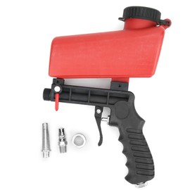 90PSI SandBlaster Gun Kit, Hand-Held Gravity Sand Blaster Gun for Removing Paint, Stains, Rust, Dirt on Surfaces, Pneumatic Sand Blasting Gun with 2