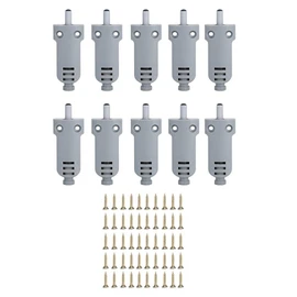 10 PCS Soft Close Damper, ABS Plastic Cupboard Cabinet Door Buffer, Adjustable Damping Bumper Close Adpater, 5~15kg Load Removable Wardrobe Drawer Closing Silencer with 50 Screws